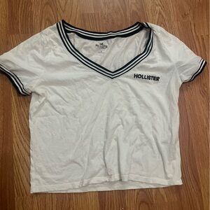Hollister White V-Neck Top